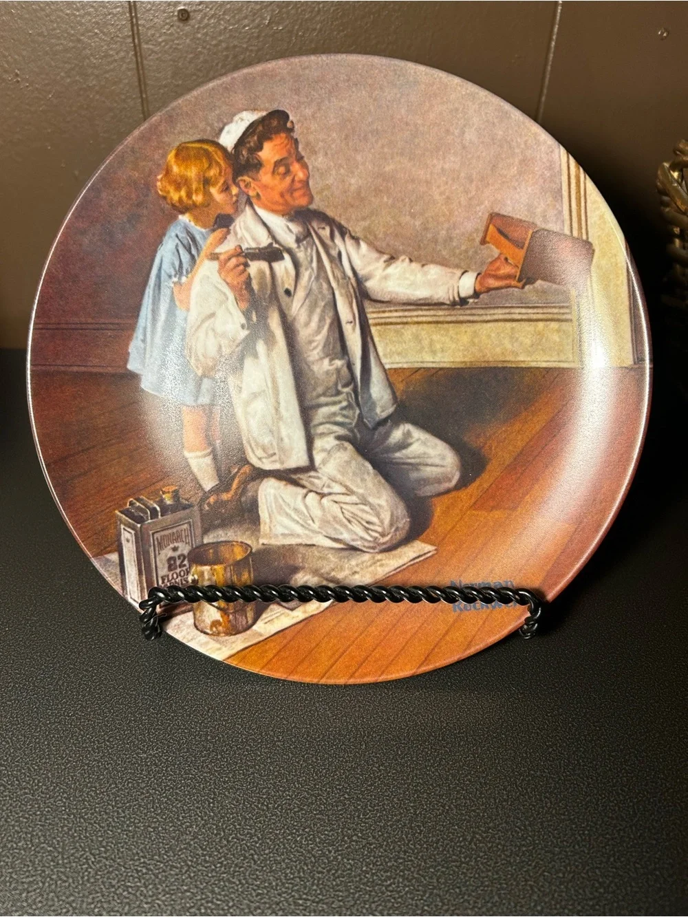 Norman Rockwell The Painter Collector Plate - Certificate of Authenticity Includ